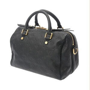 Louis Vuitton Speedy Bandouliere Empreinte Infini Leather Handbag Black